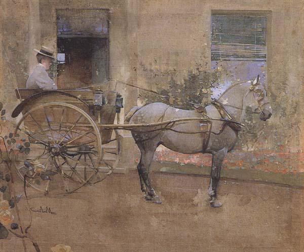 Joseph Crawhall The Governess Cart (mk46) oil painting image